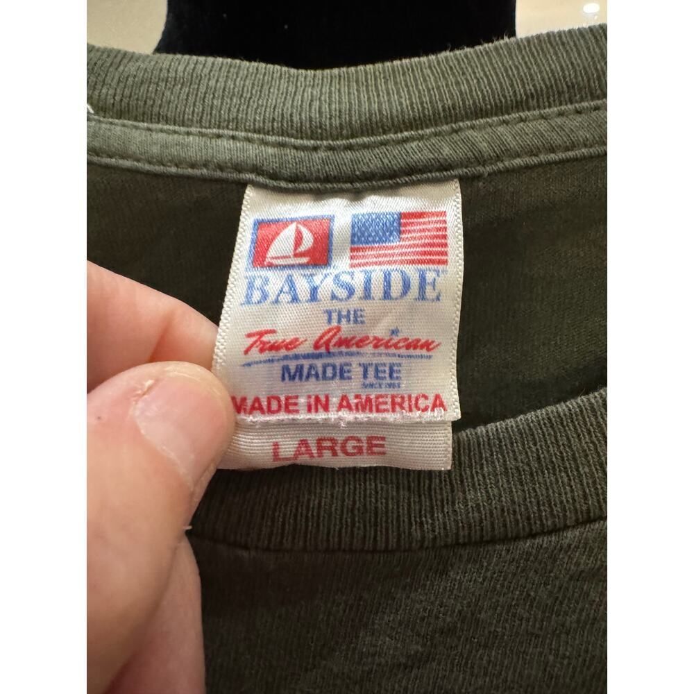 Vintage Bayside US Army 1775 This We’ll Defend American Flag Eagle Tee L - Picture 4 of 4